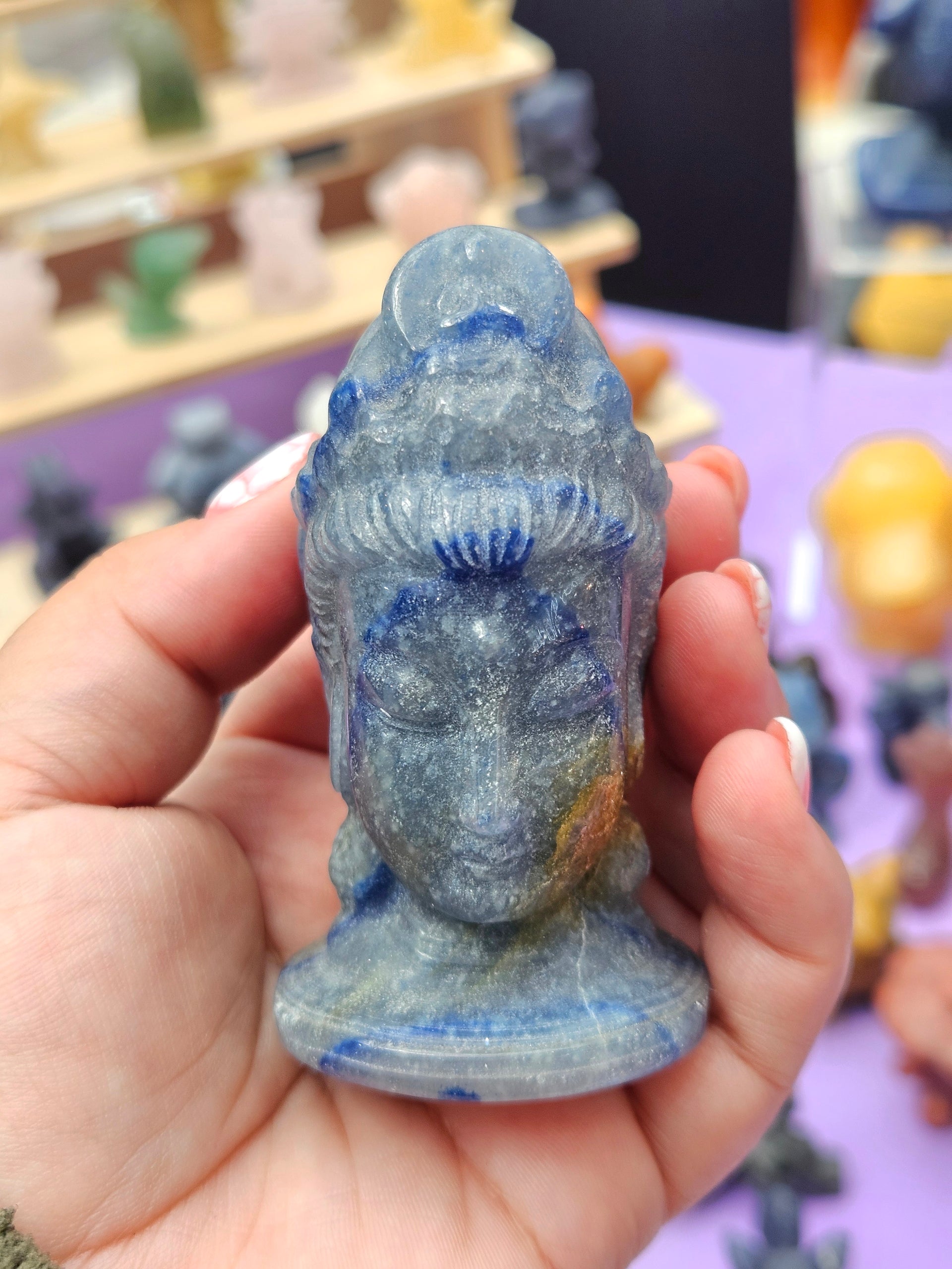 Guanyin de Aventurina Azul
