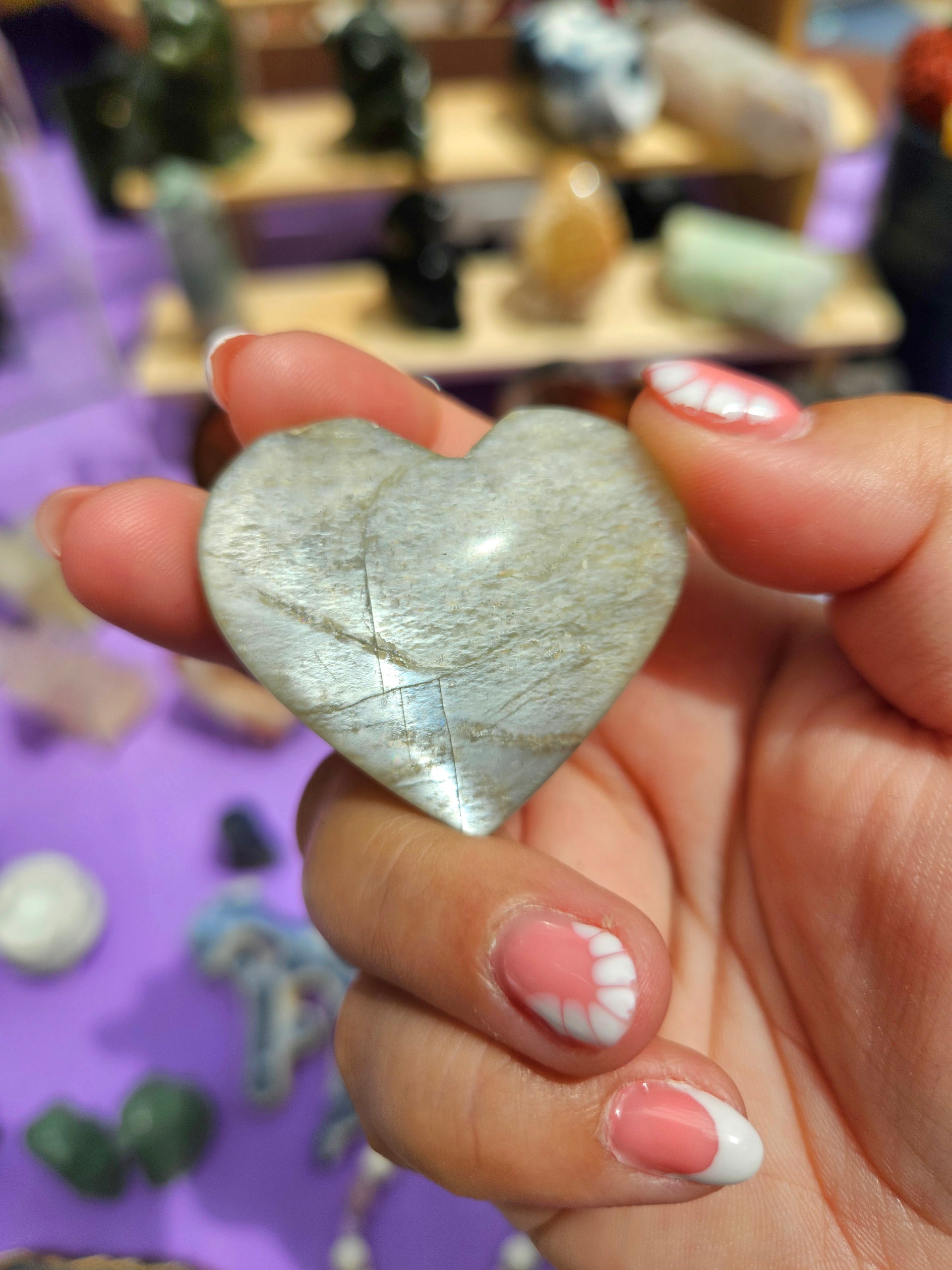Corazón de Moonstone (incluye base)