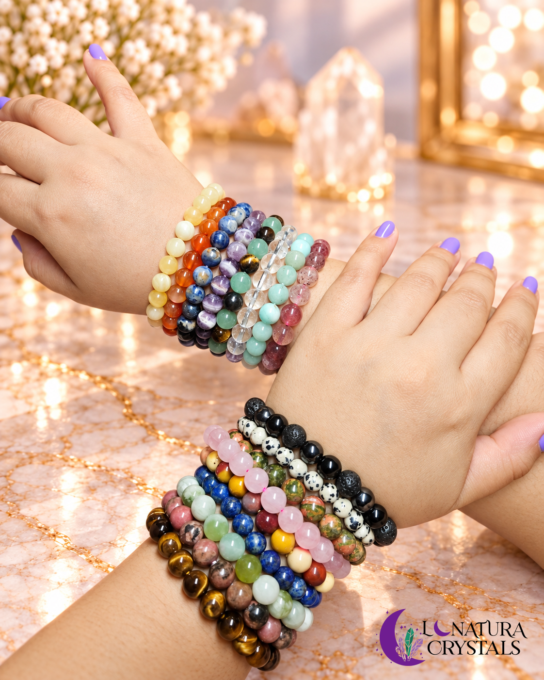 Pulsera de Cristal Natural | Elige tu Piedra ✨