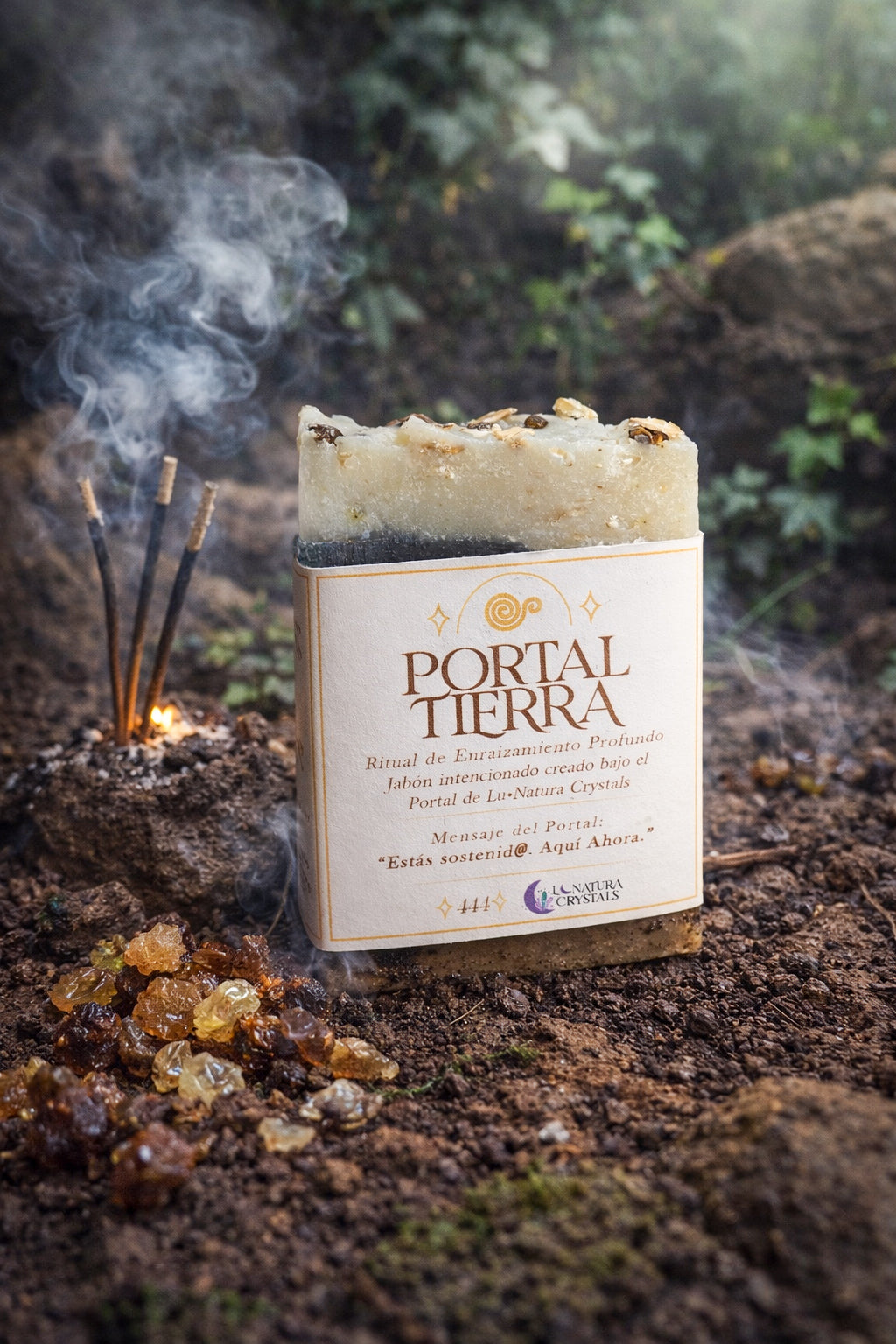 🌳PORTAL TIERRA • Jabón Ritual de Enraizamento Profundo • Edición Mirra + Incienso
