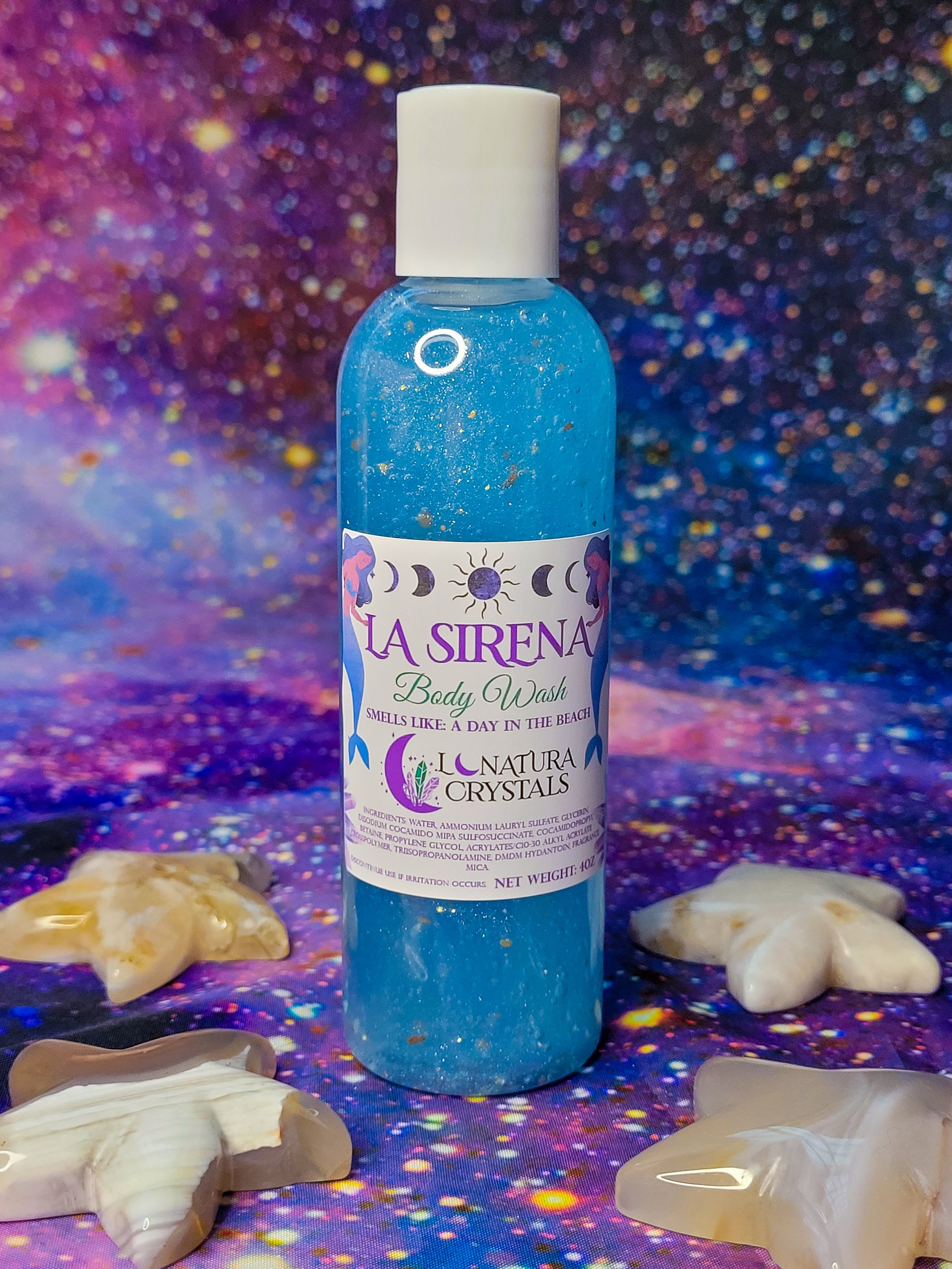 LA SIRENA (Beach+Suntan) | Body Wash | with Aquamarine Crystals