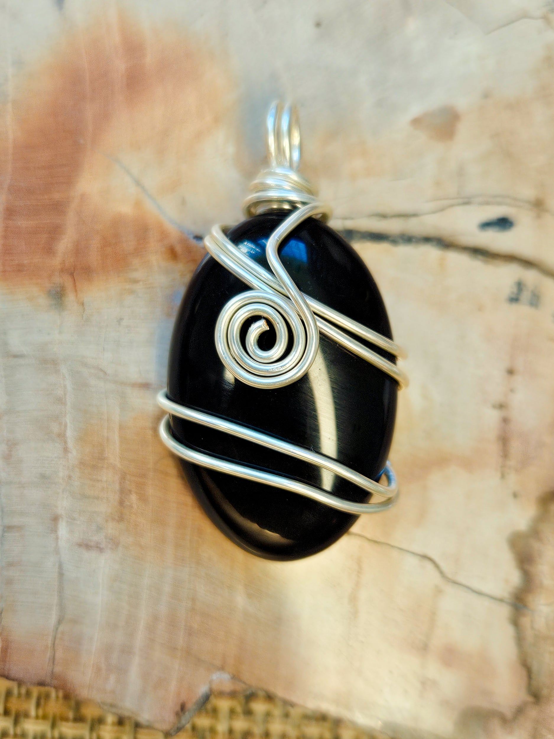 Black Obsidian | Hand Wired Pendant