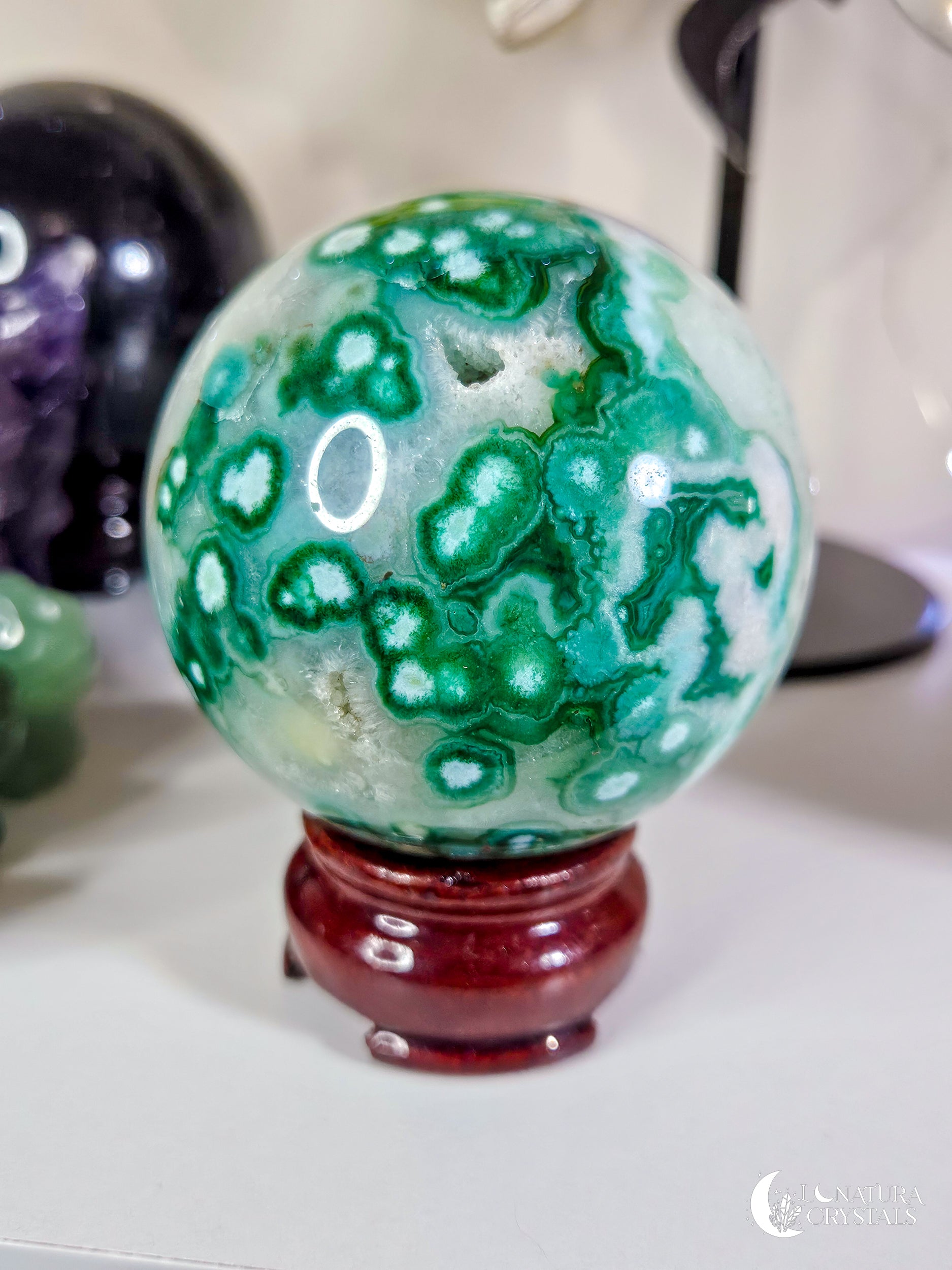 Green Agate Sphere #1