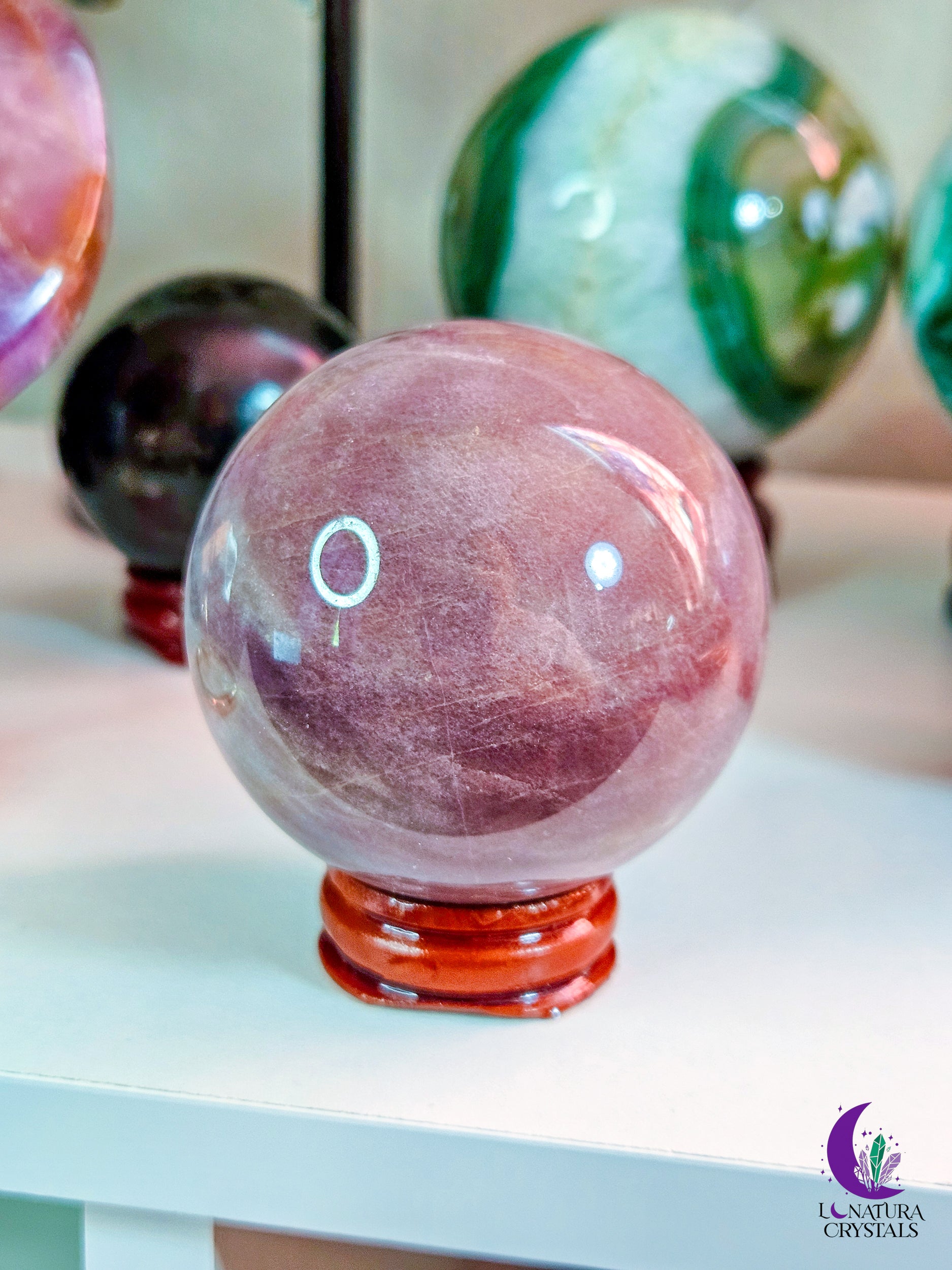 Purple Rose Quartz Sphere