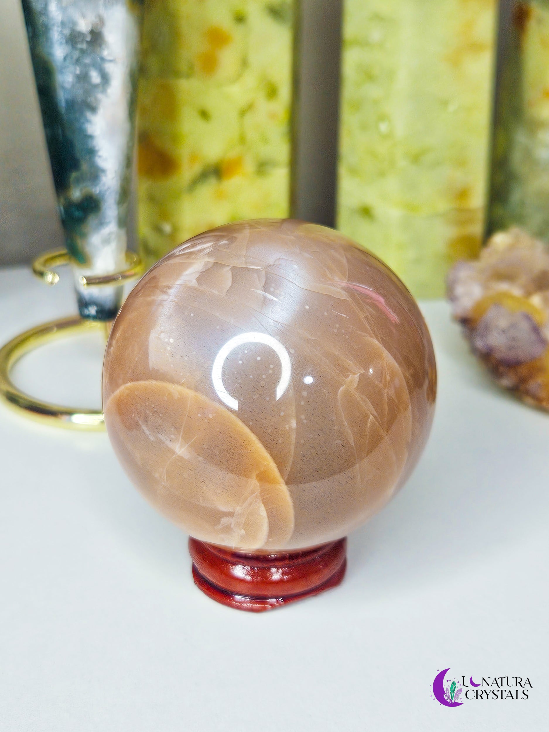 Moonstone Sphere High Quality (59mm)