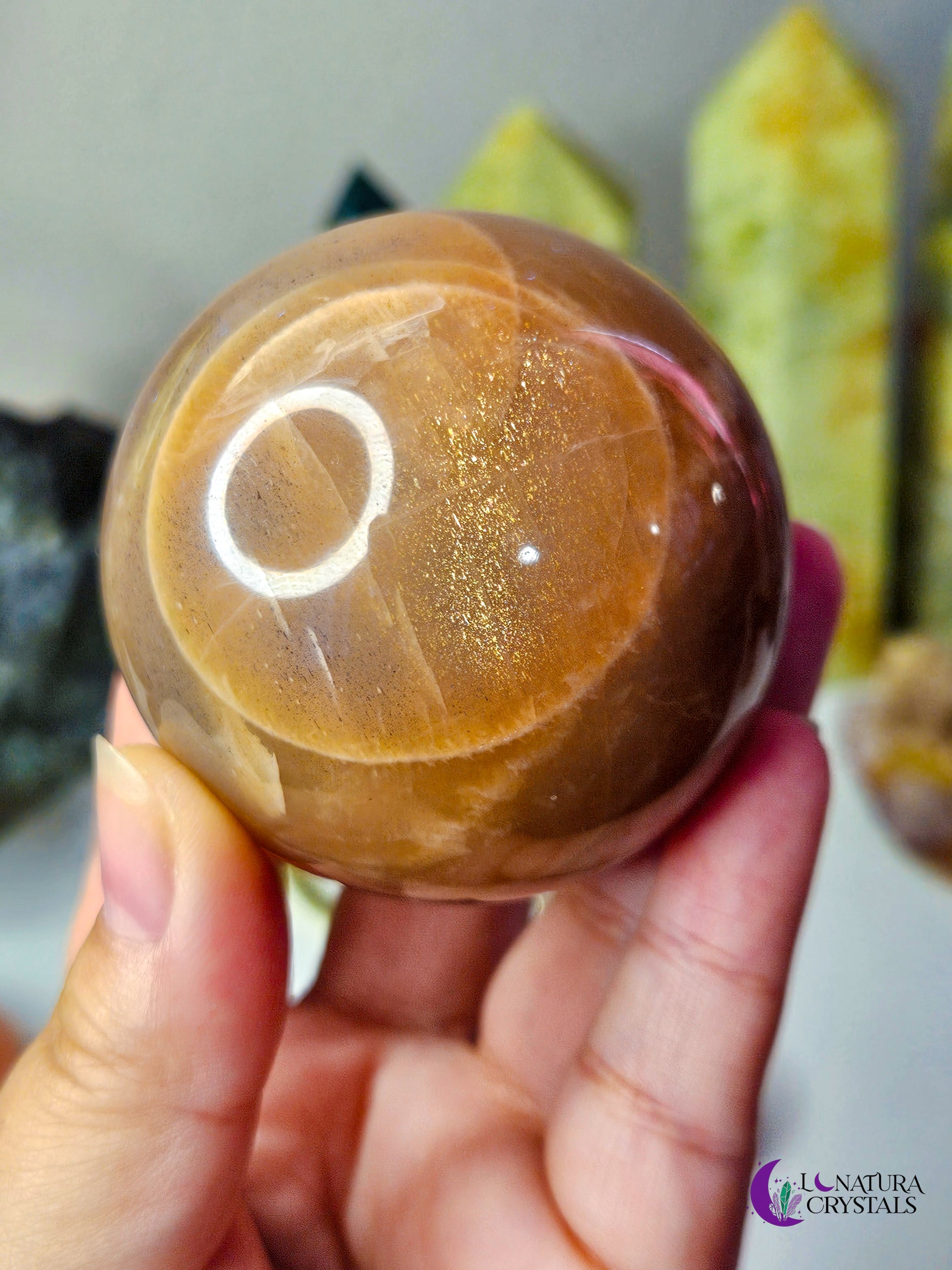 Moonstone Sphere High Quality (59mm)