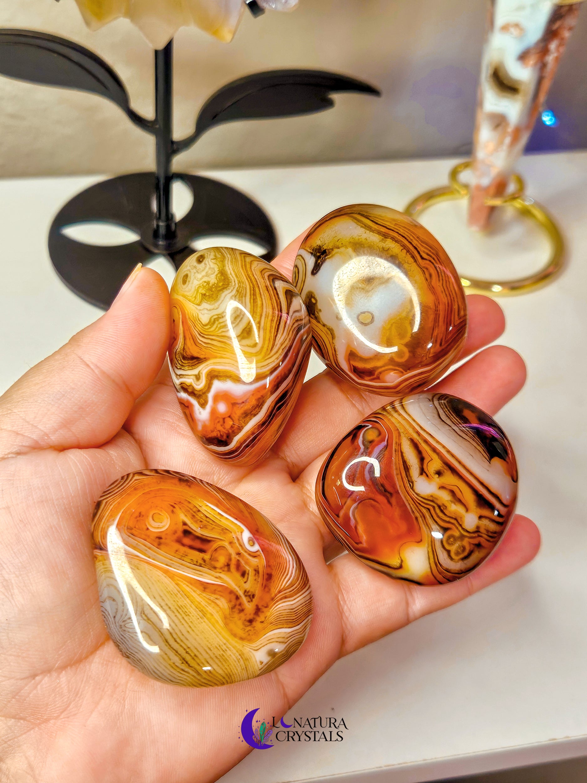 Sardonyx Palmstone (Intuitively chosen for you)