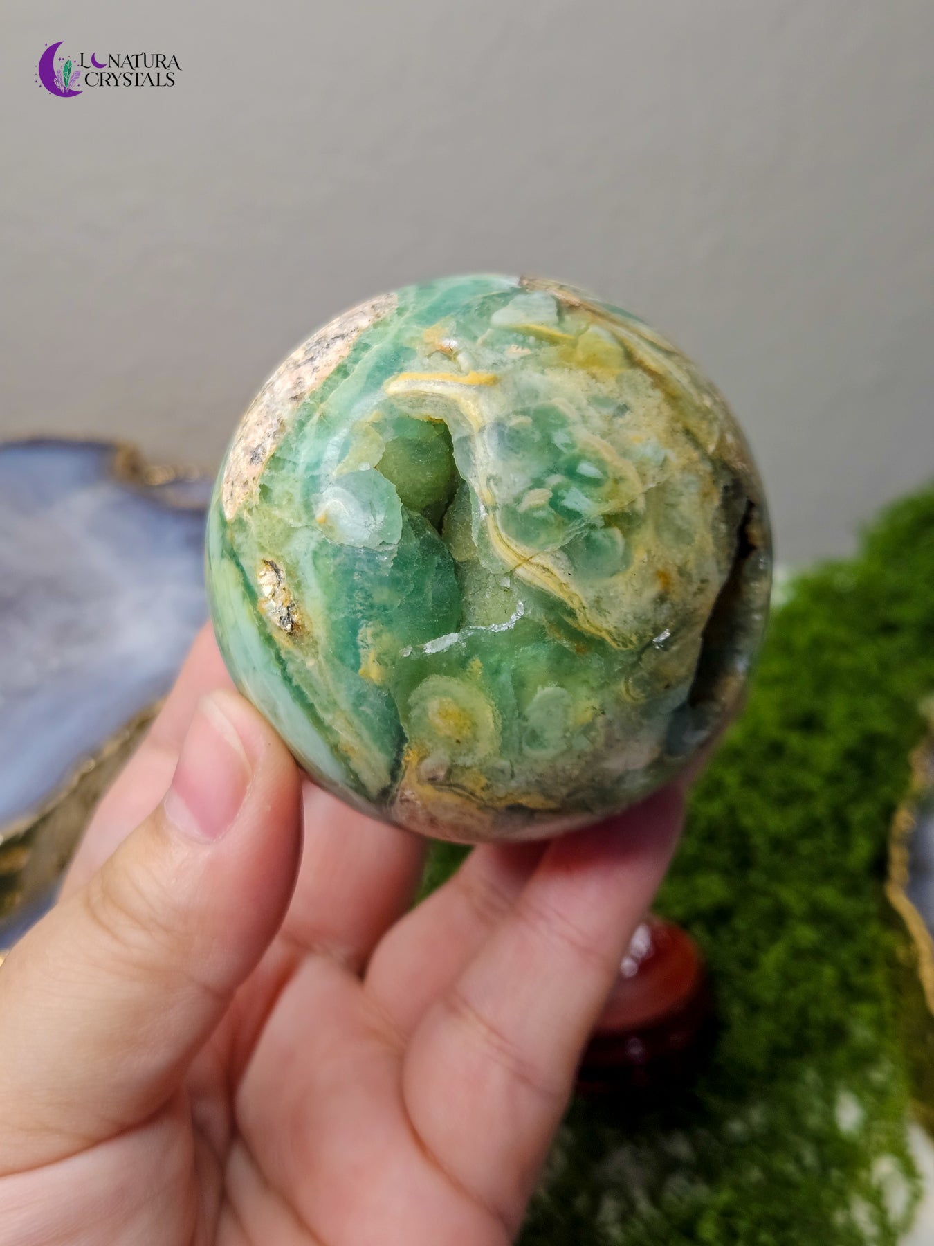 Pistachio Calcite Sphere