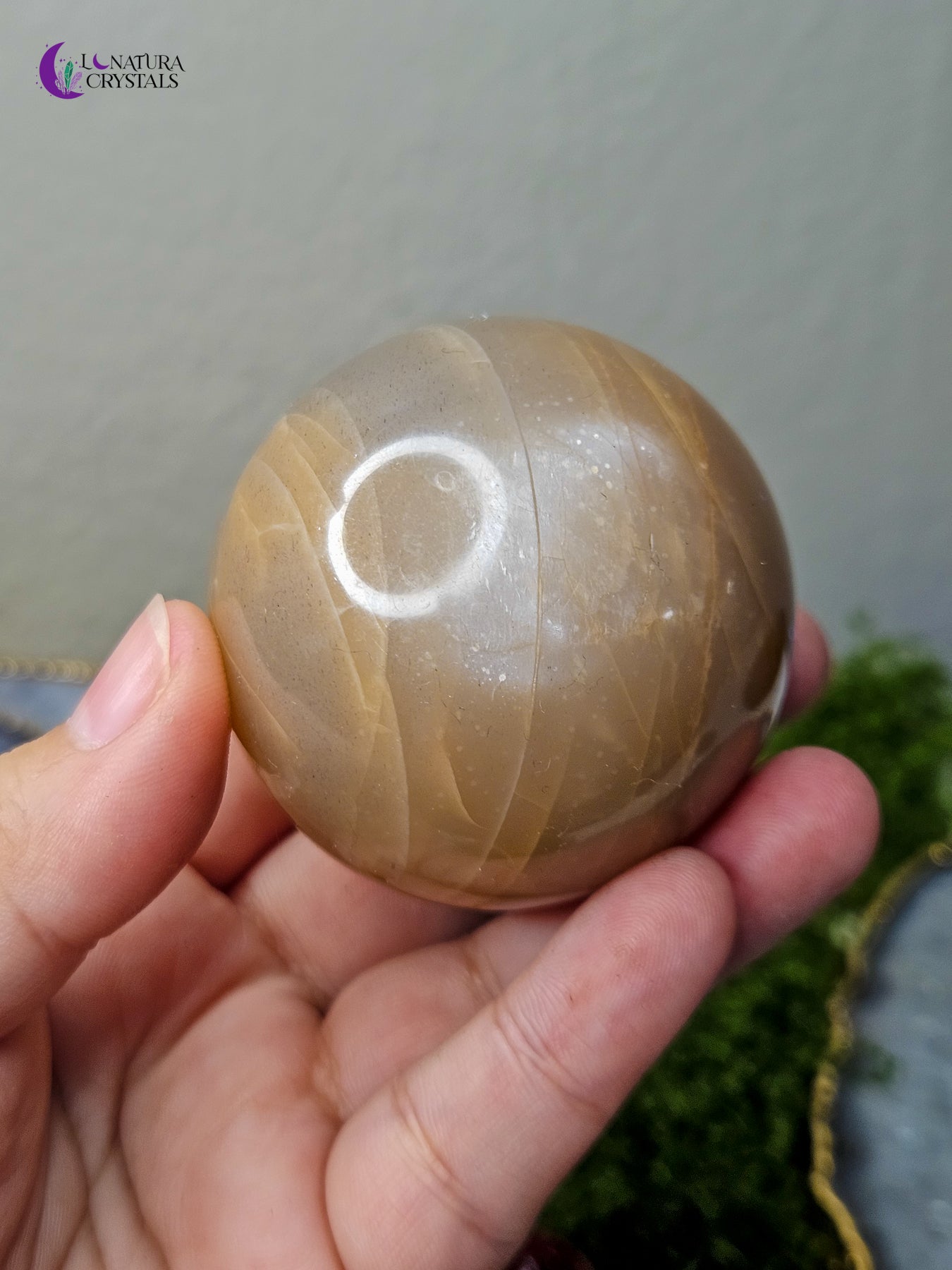 Peach Moonstone Sphere