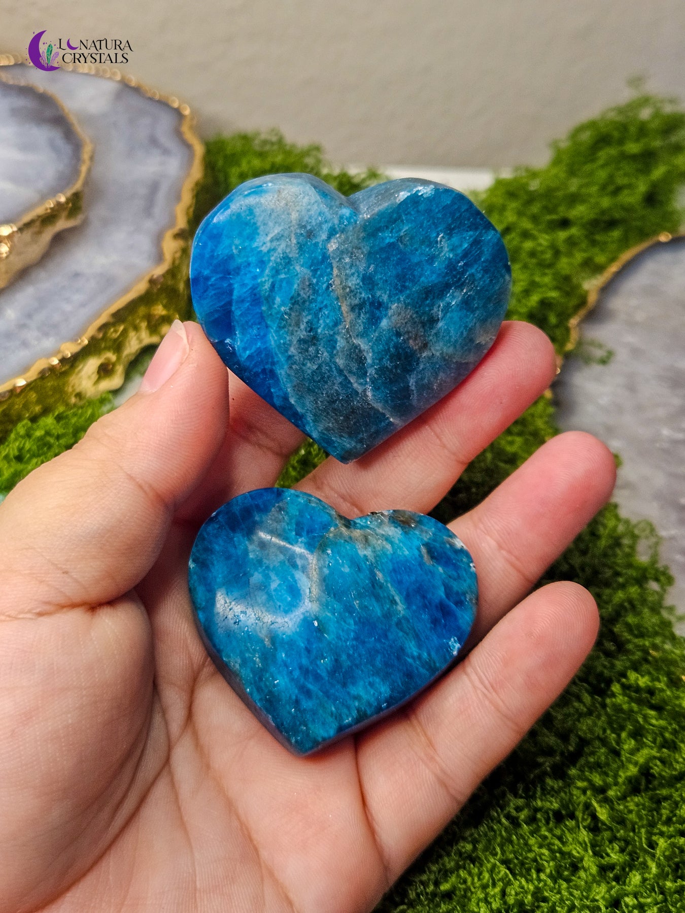 Blue Apatite Heart (intuitively chosen)