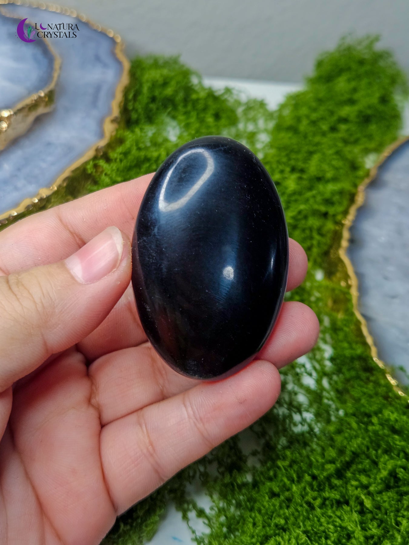 Black Obsidian Palmstone