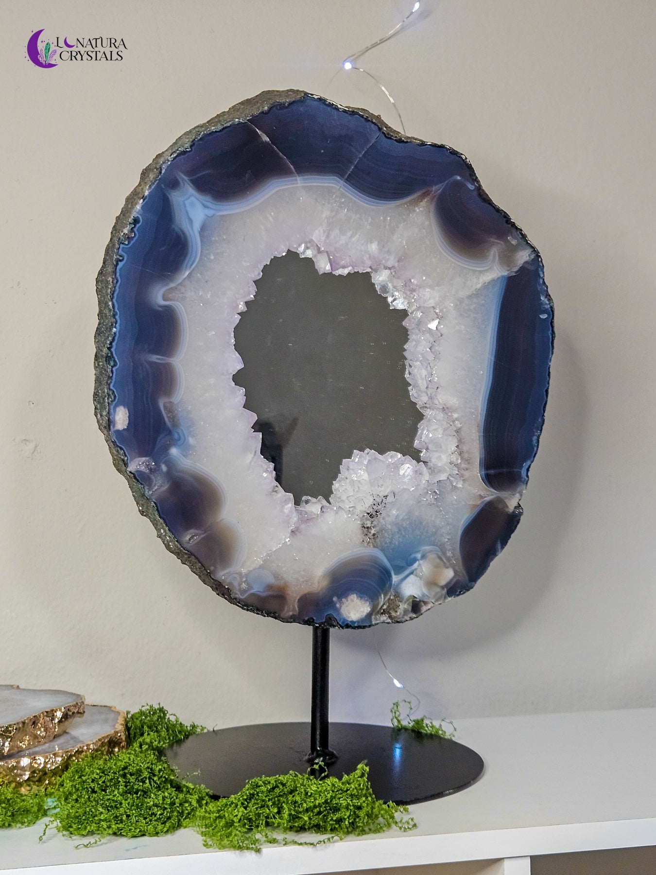 Large Agate Quartz Mirror