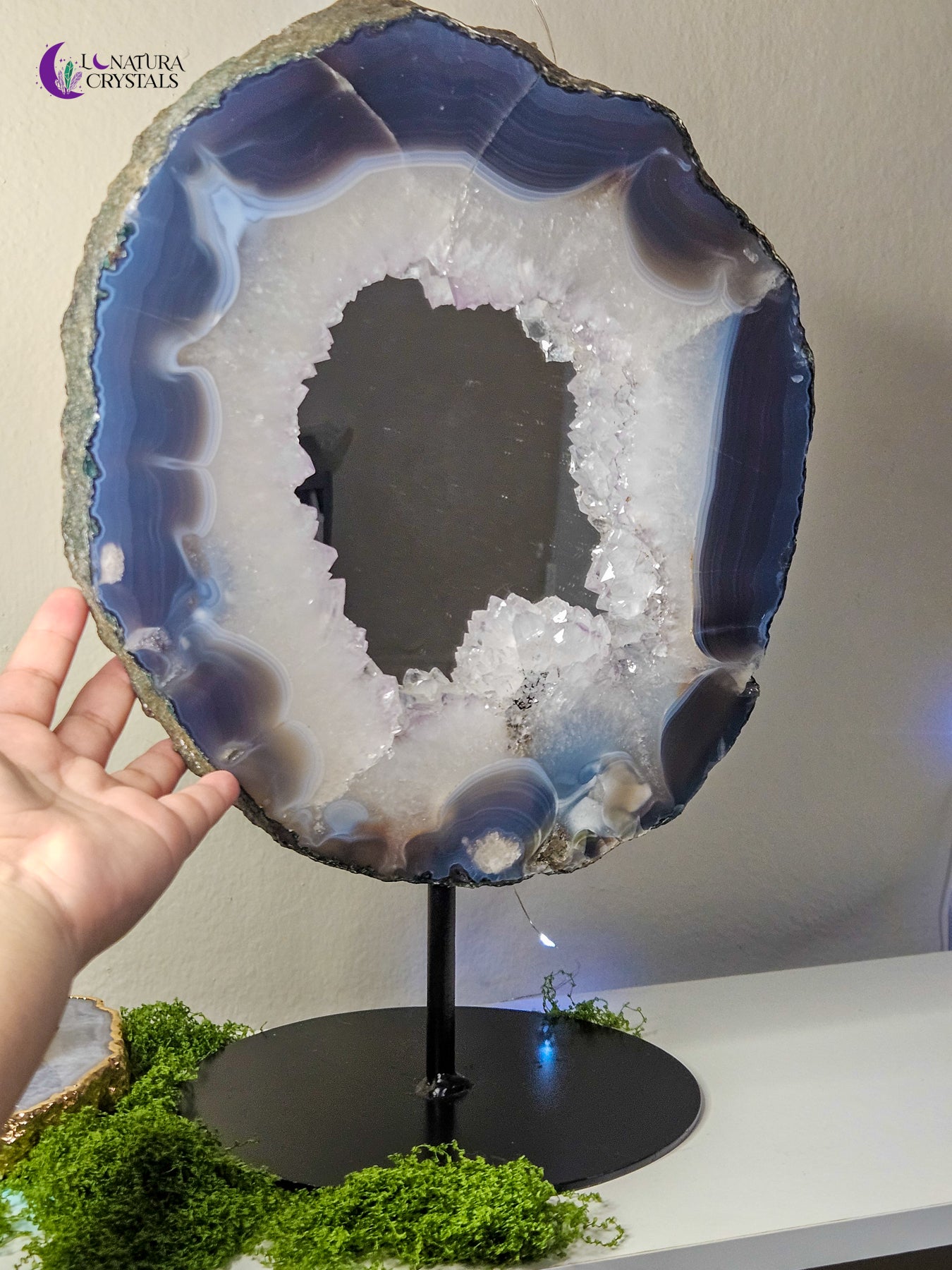 Large Agate Quartz Mirror