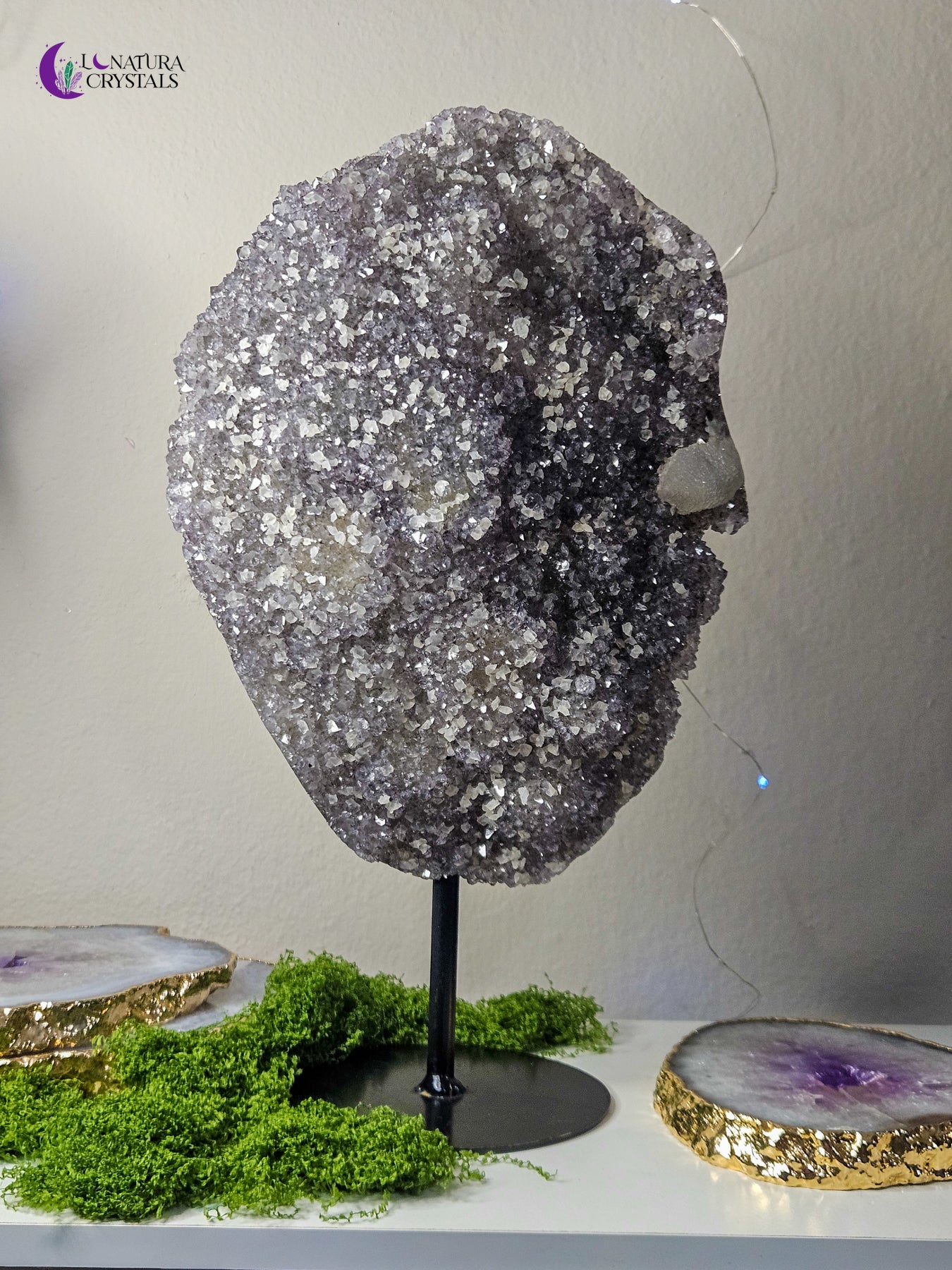 Large Black Amethyst in Stand (12lb)