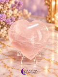 Corazón Cuarzo Rosado 3"