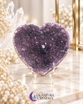 Corazón de Amatista Natural Druzy 3.25" 💜✨