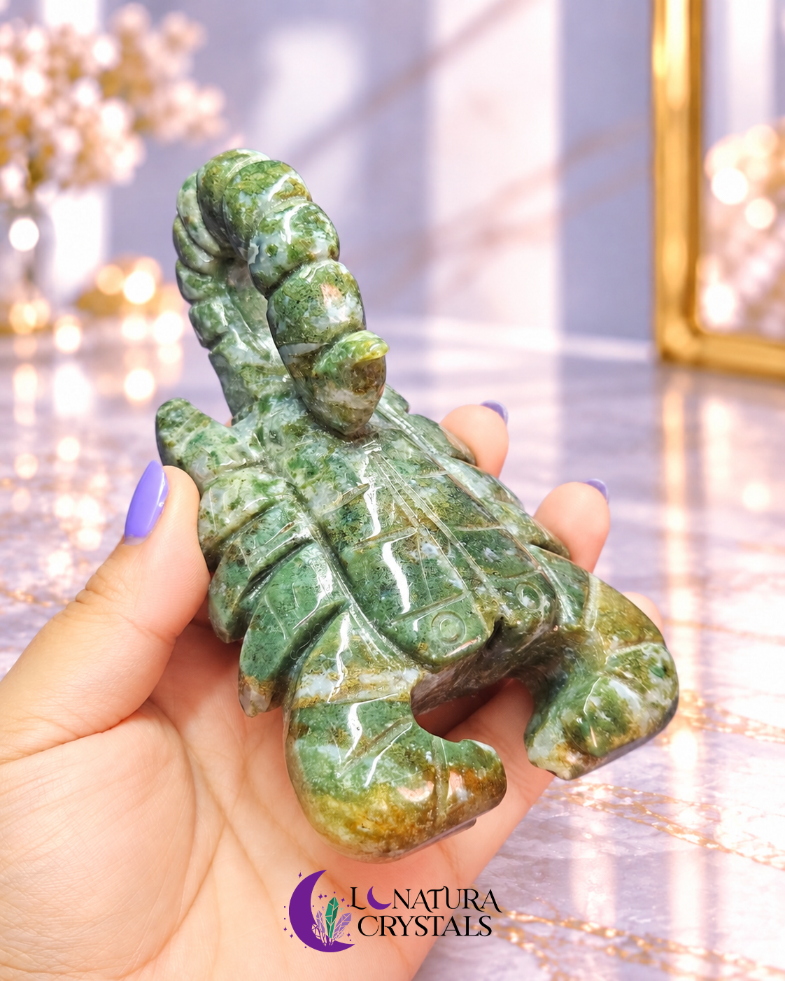 Escorpión de Agata de la India 4.5"