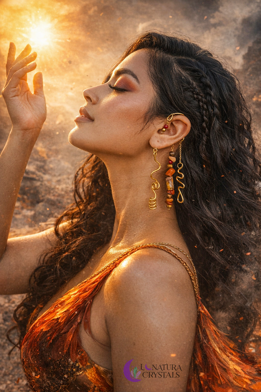 Portal Fénix • Pieza 4 | Cuffs de Orejas | Joyería Artesanal Ritualizada