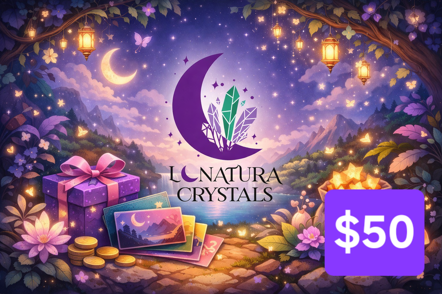 Tarjeta Regalo LuNatura Crystals · Regala un Portal de Intención