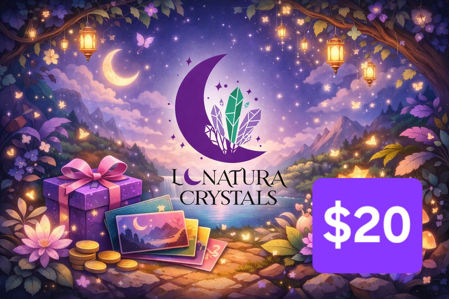 Tarjeta Regalo LuNatura Crystals · Regala un Portal de Intención