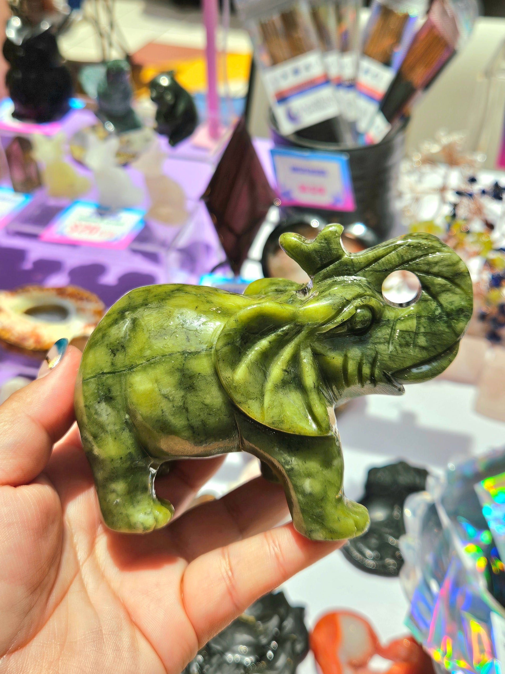 Elefante Jade Verde