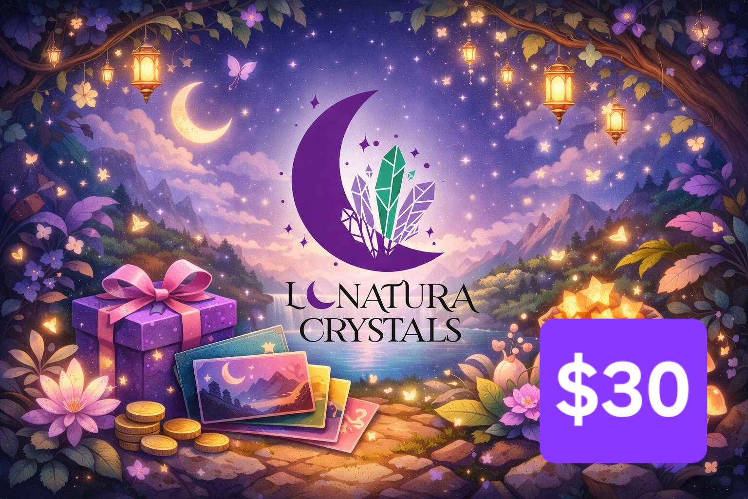 Tarjeta Regalo LuNatura Crystals · Regala un Portal de Intención