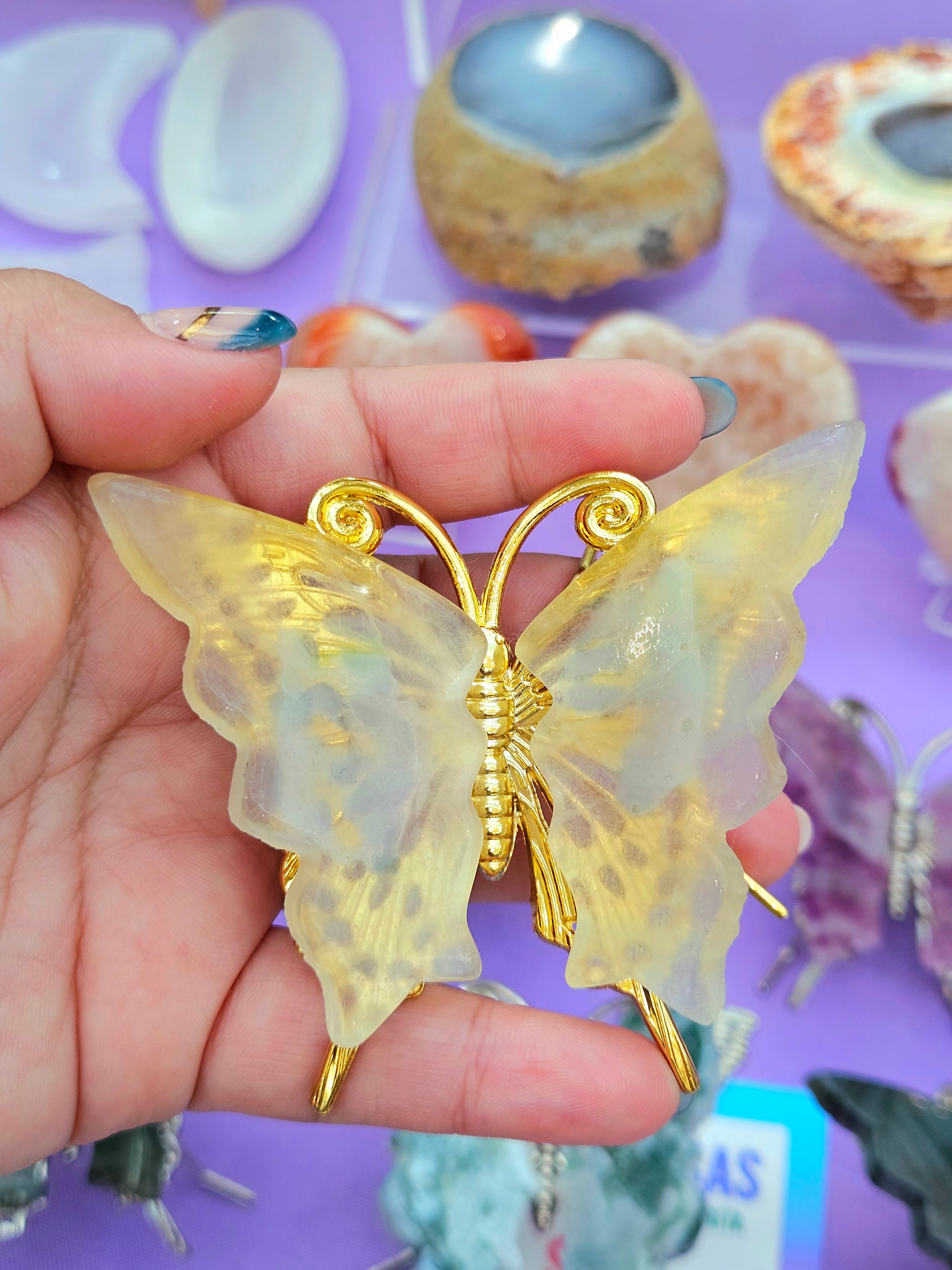 Mariposa en Piedra Semipreciosa