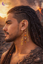 Portal Fénix • Pieza 4 | Cuffs de Orejas | Joyería Artesanal Ritualizada