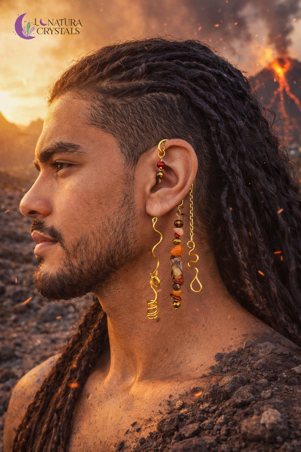 Portal Fénix • Pieza 4 | Cuffs de Orejas | Joyería Artesanal Ritualizada