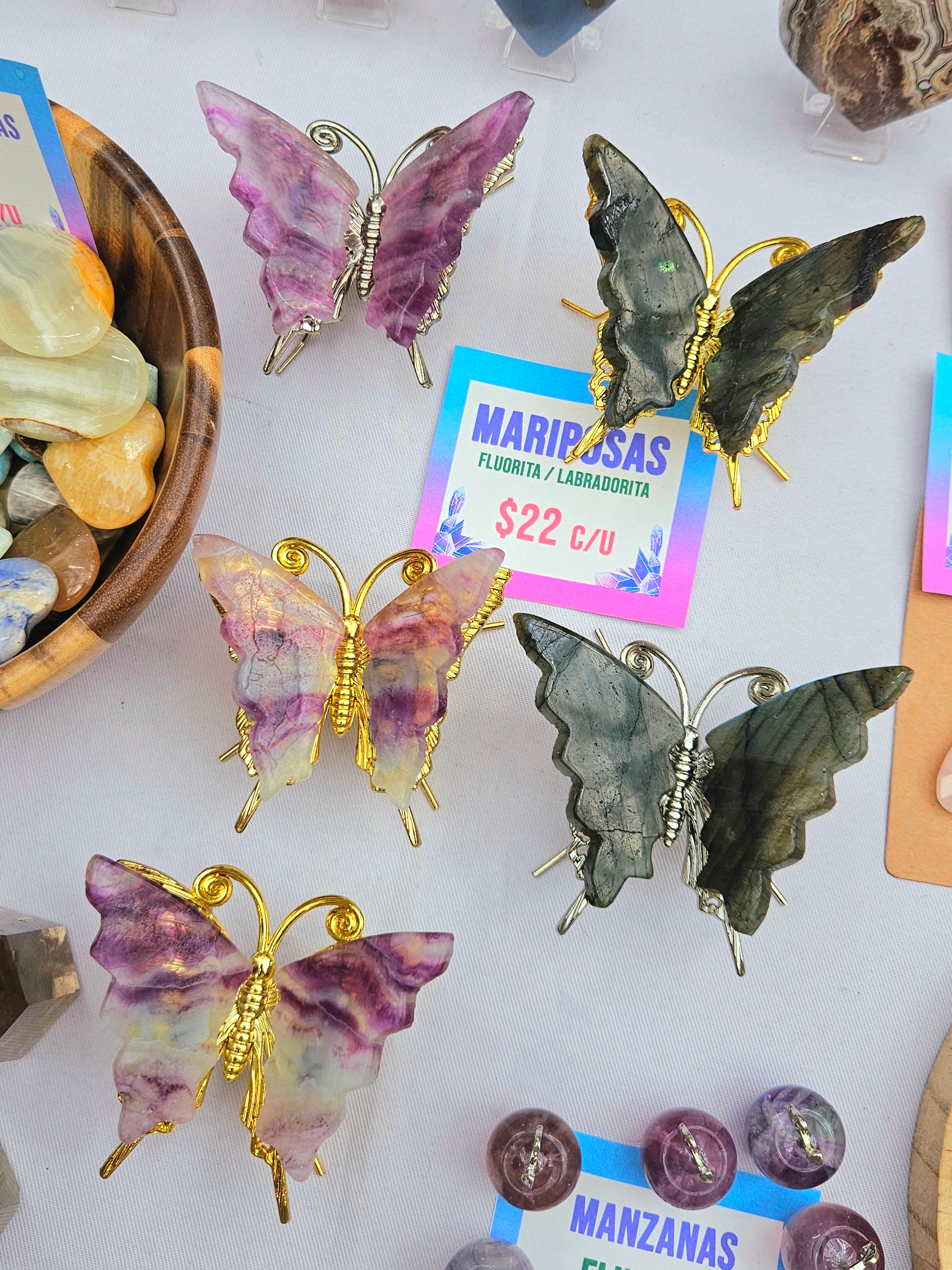 Mariposa en Piedra Semipreciosa