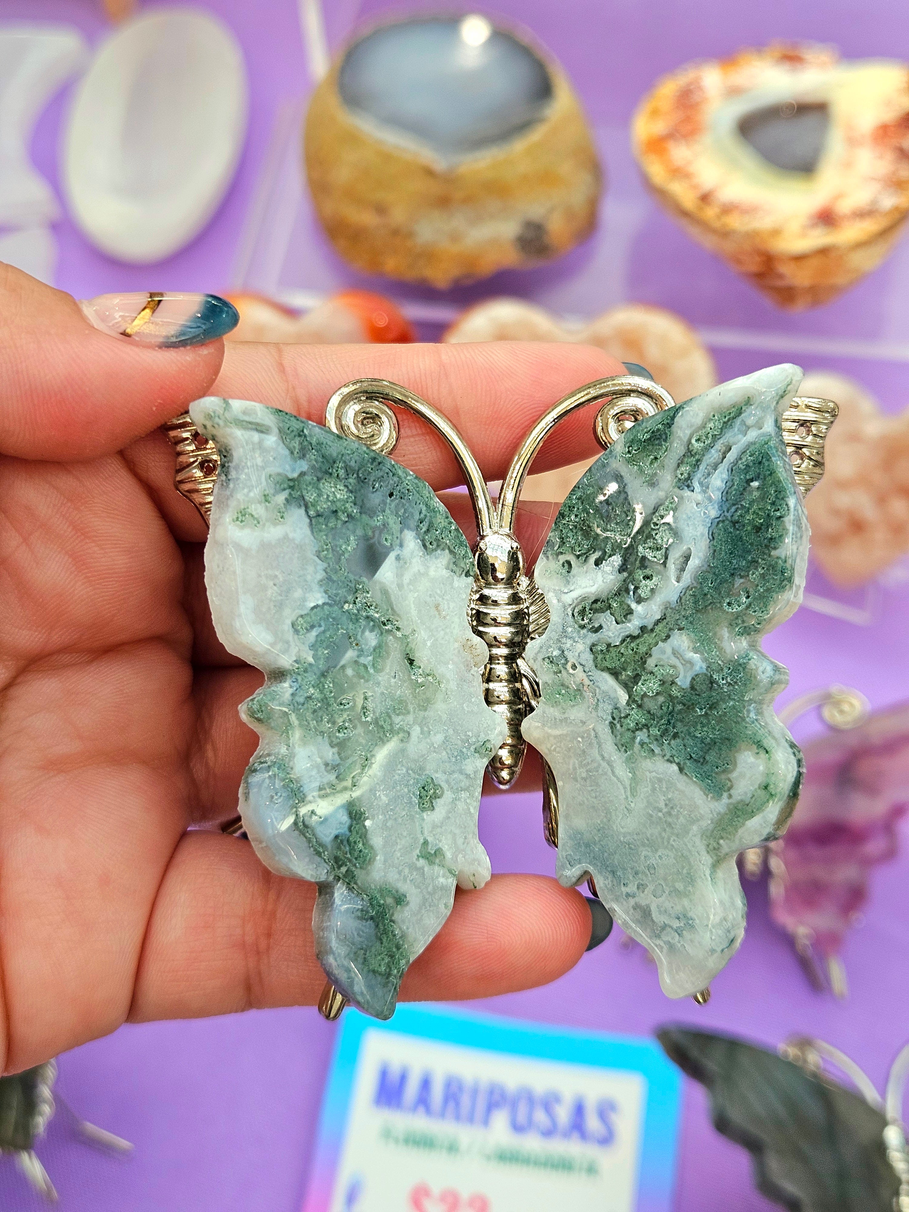 Mariposa en Piedra Semipreciosa