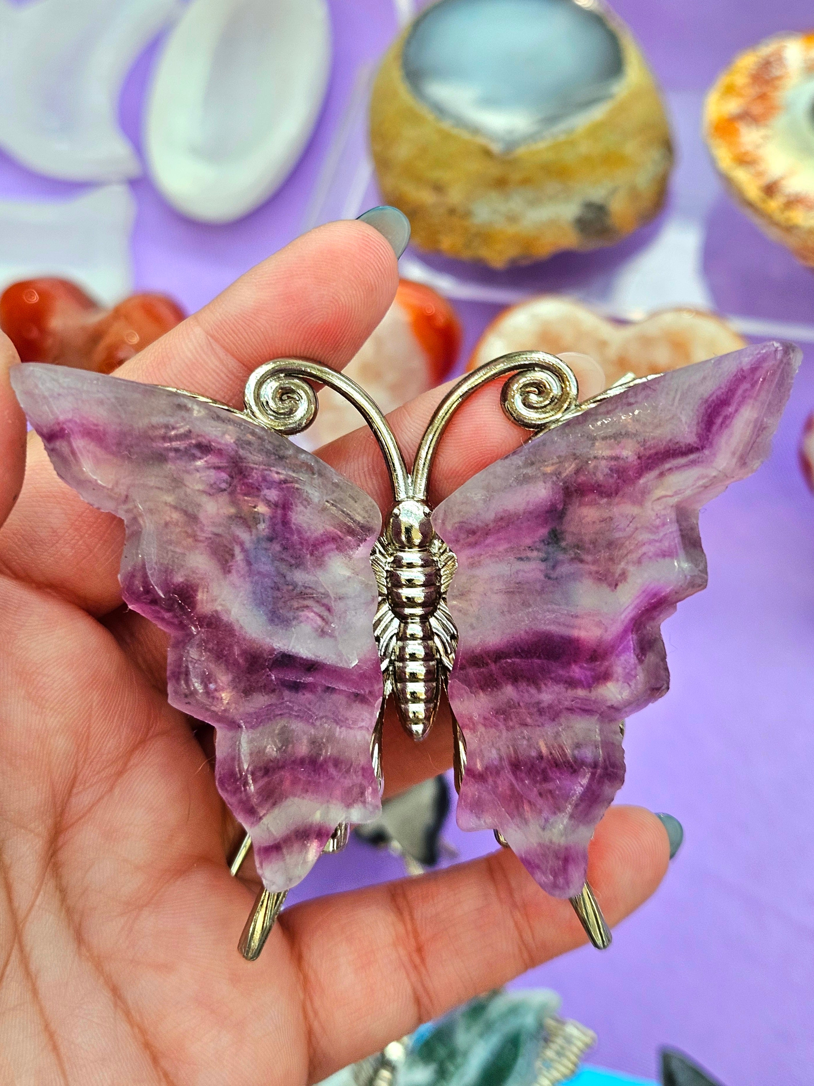 Mariposa en Piedra Semipreciosa