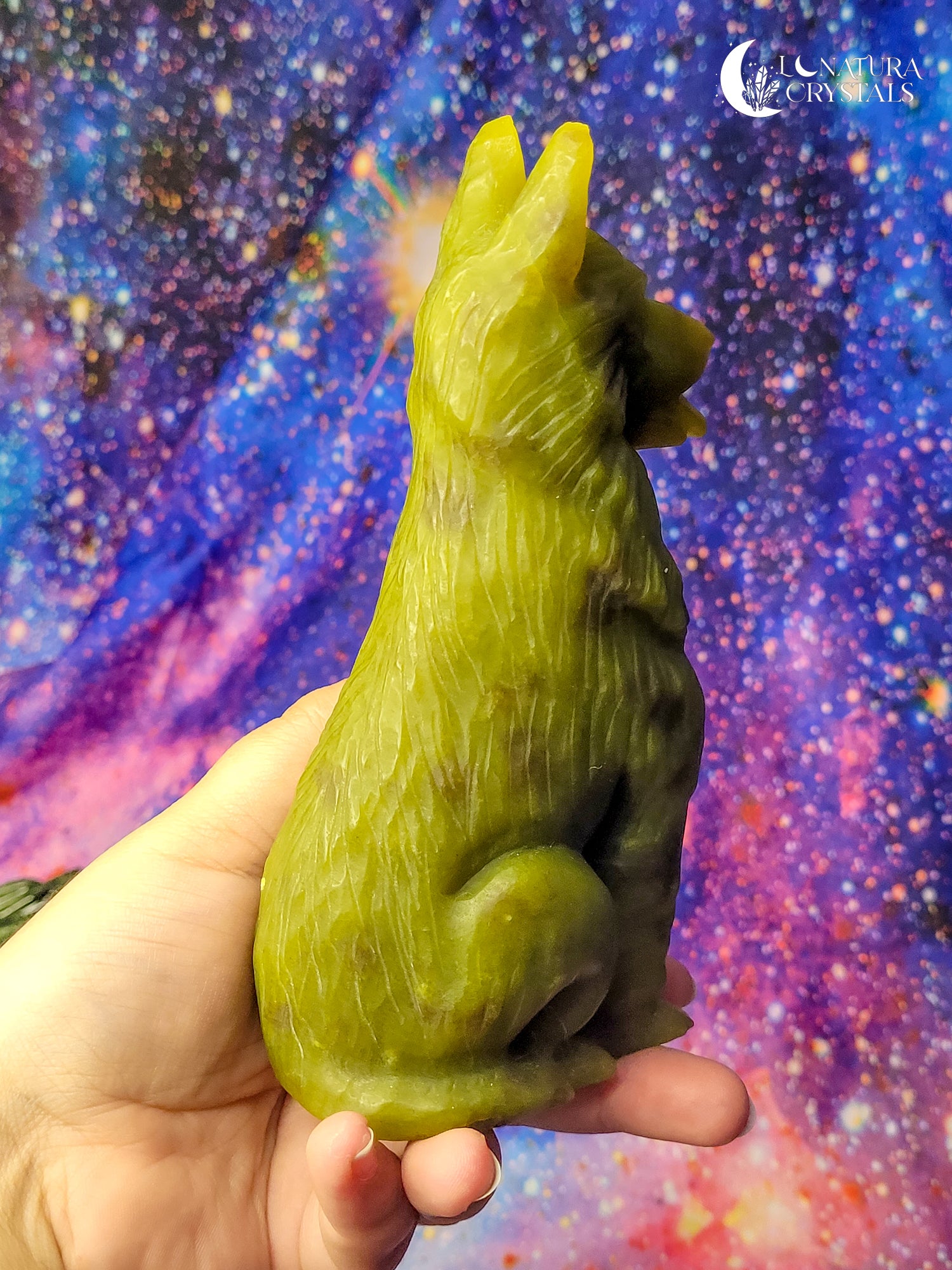 Dog Green Jade Carving