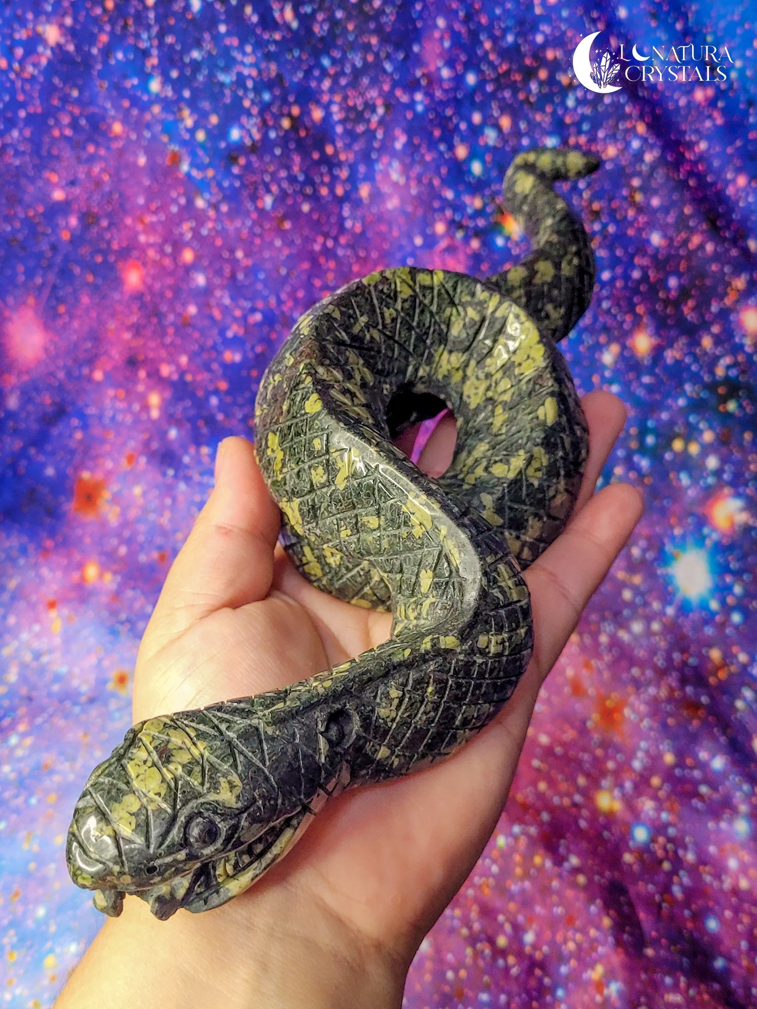 Snake Handcarved in Dragon Bloodstone [AMAZING UNIQUE PIECE]